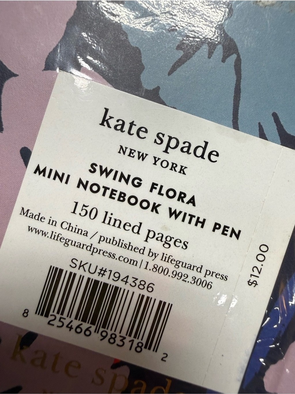 Kate Spade Swing Flora Mini Notebook With Pen Retired Colorway NWT