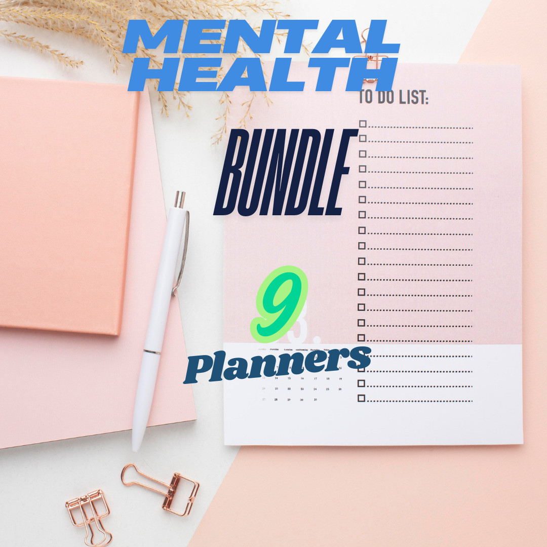 Digital Printable Planner Mental Health Bundle