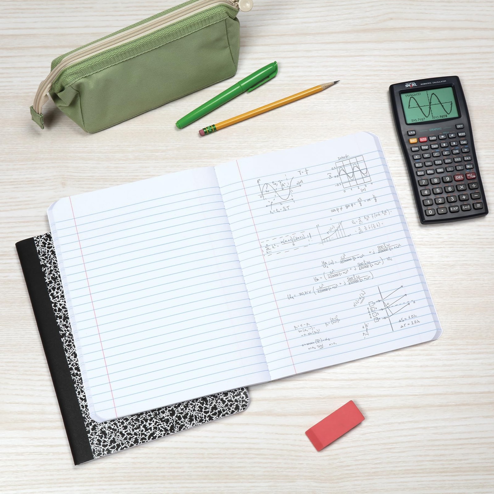 Oxford Composition Notebooks, 9-3/4 x 7-1/2 Inch (Pack of 2), Black Marble