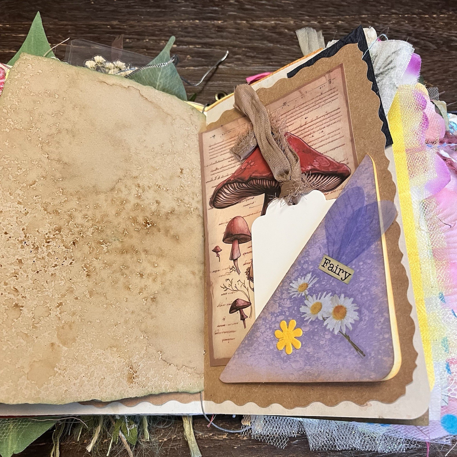 Fairy Junk Journal Grungy Floral Woodland Forest Boho Softcover 3 Signatures