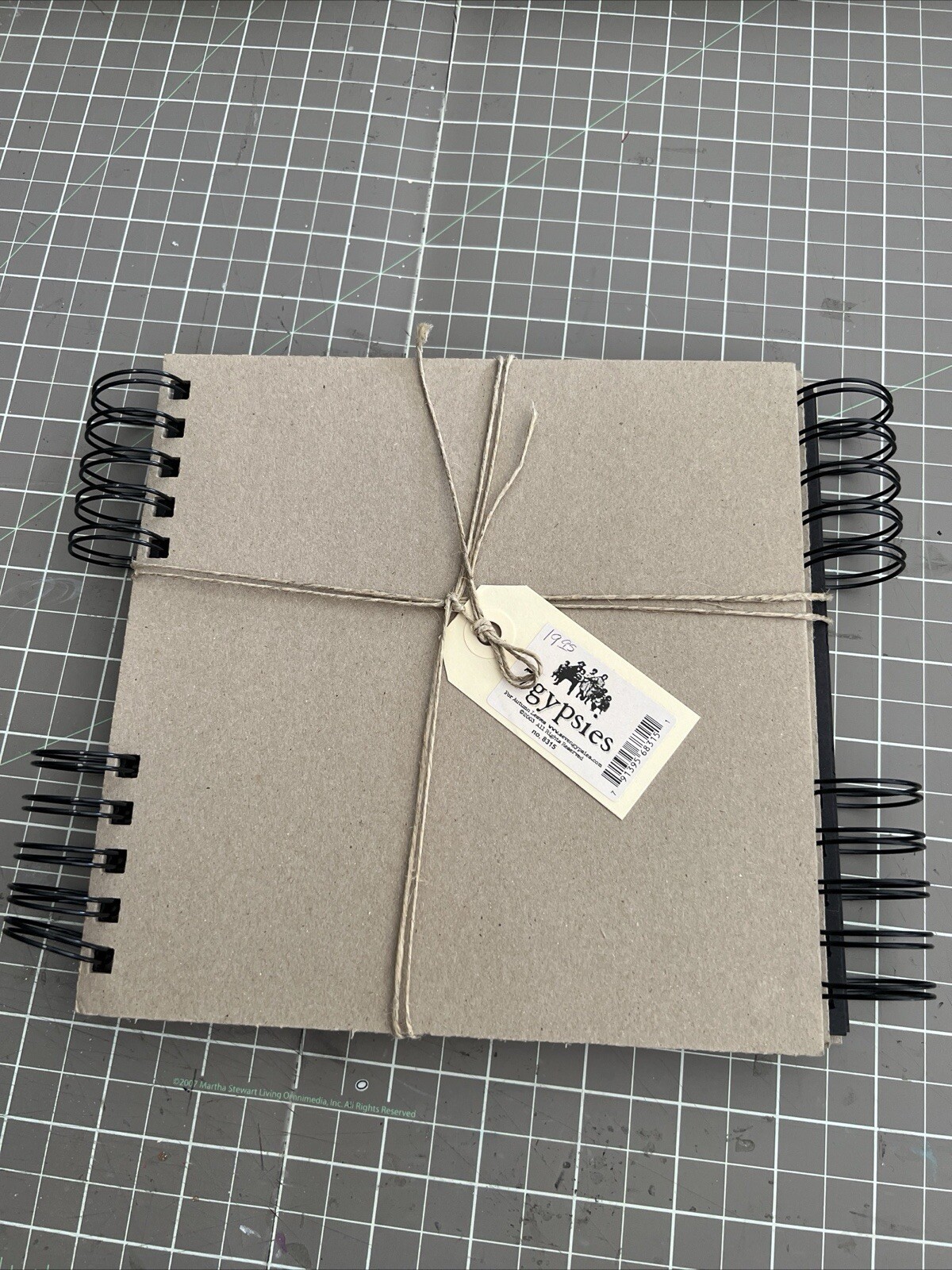 7 Gypsies 7.5” Square Gate Fold Spiral Bound Blank Journal Black Pages