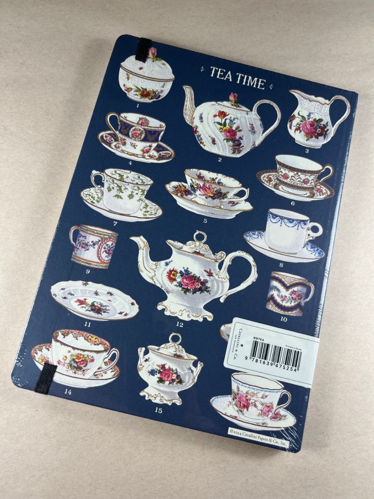Cavallini & Co. Tea Time Large Notebook with elastic closure