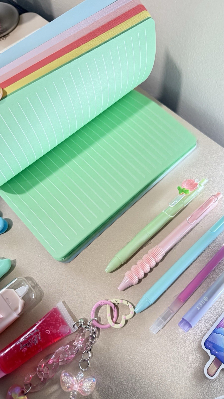 Ice Cream A5 Journal Gift Set 24 Pc Colorful Pages Kawaii Stationery Book Lover