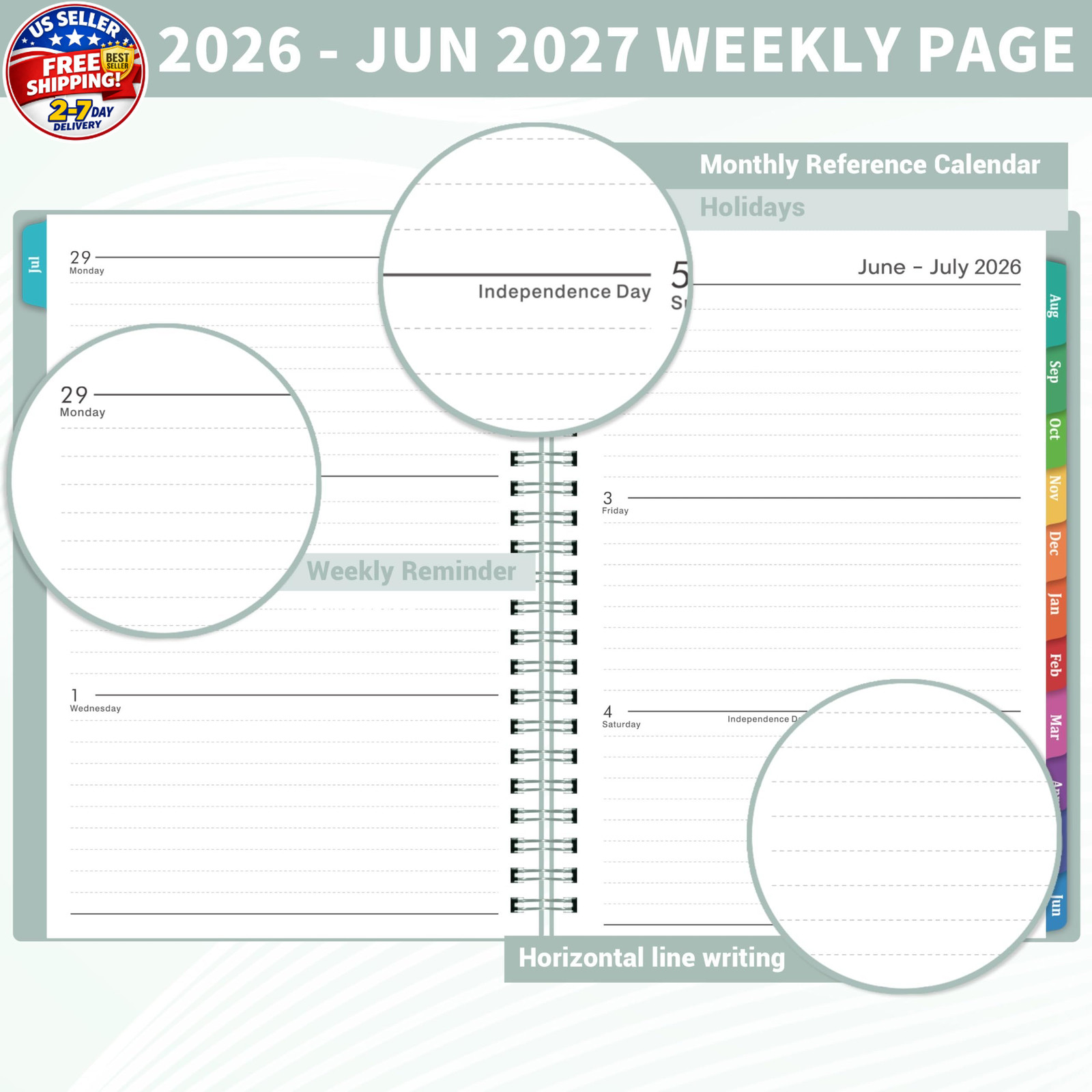 Planner 2026-2027 – 2026-2027 Planner Weekly and Monthly from Jul. 2026 – Jun…