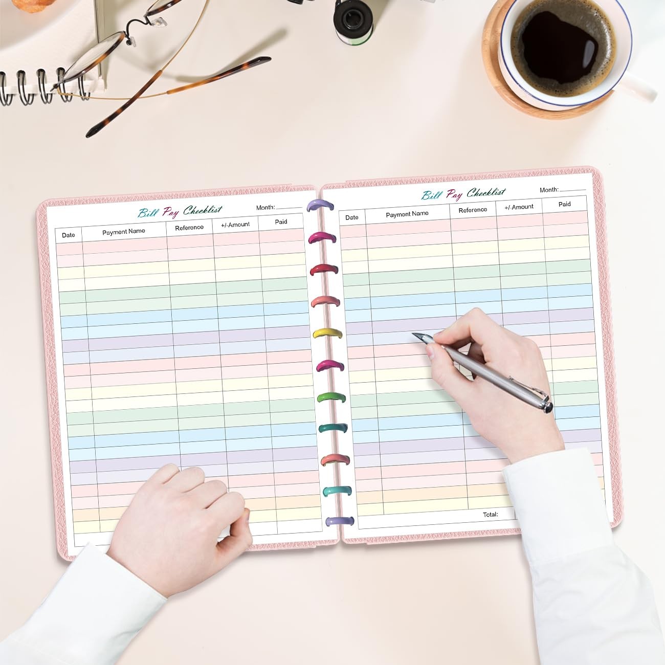 A4 TUL Bill Payment Checklist Refills – 50 Sheets/100 Pages Letter Size Month…