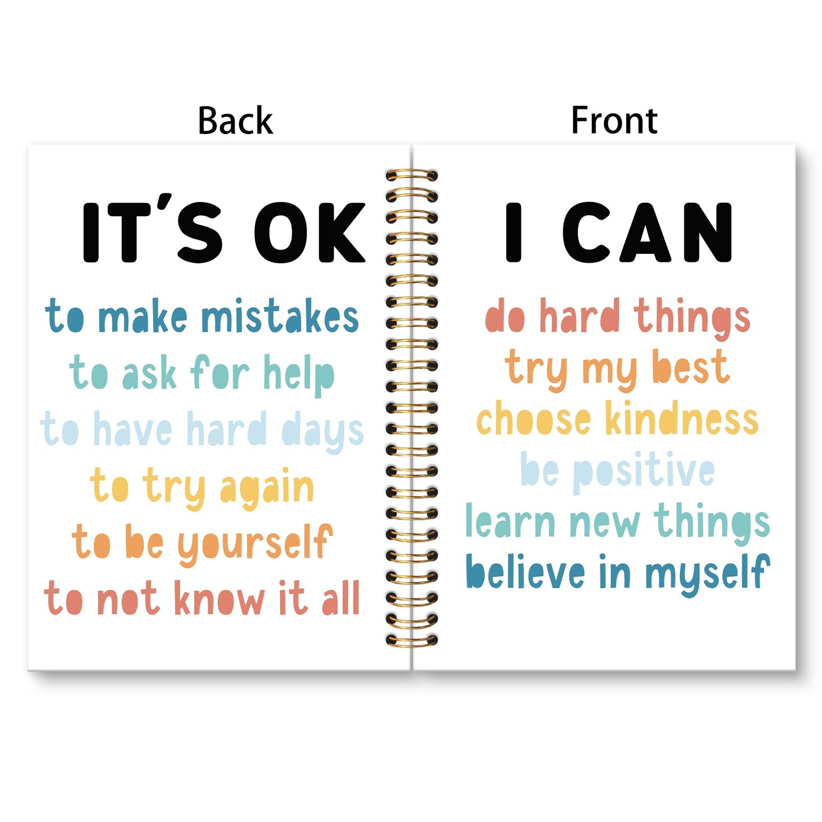 huester Motivational Notebook Journal, Affirmations for Kids Journal,…