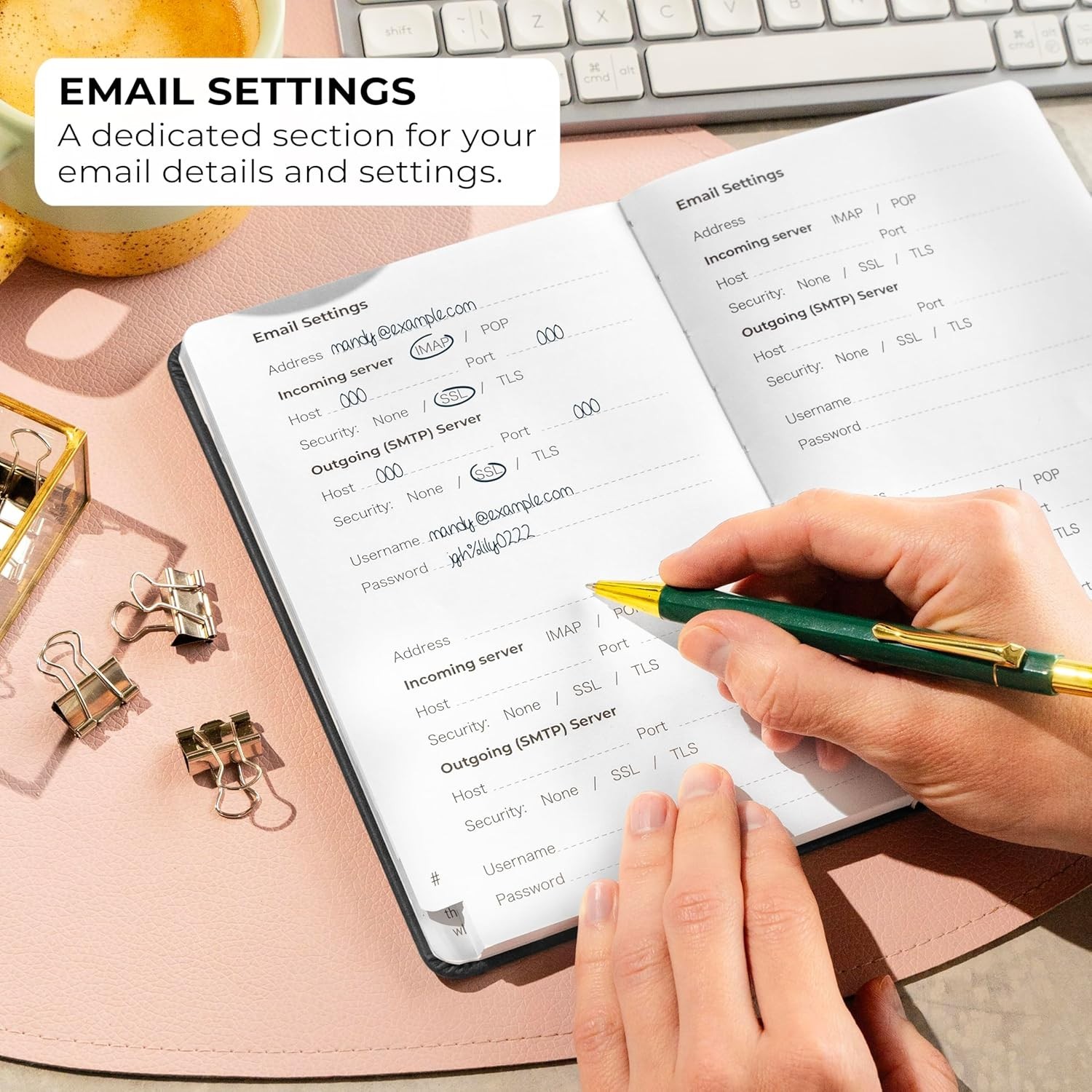 Elegant Internet Address Organizer Black