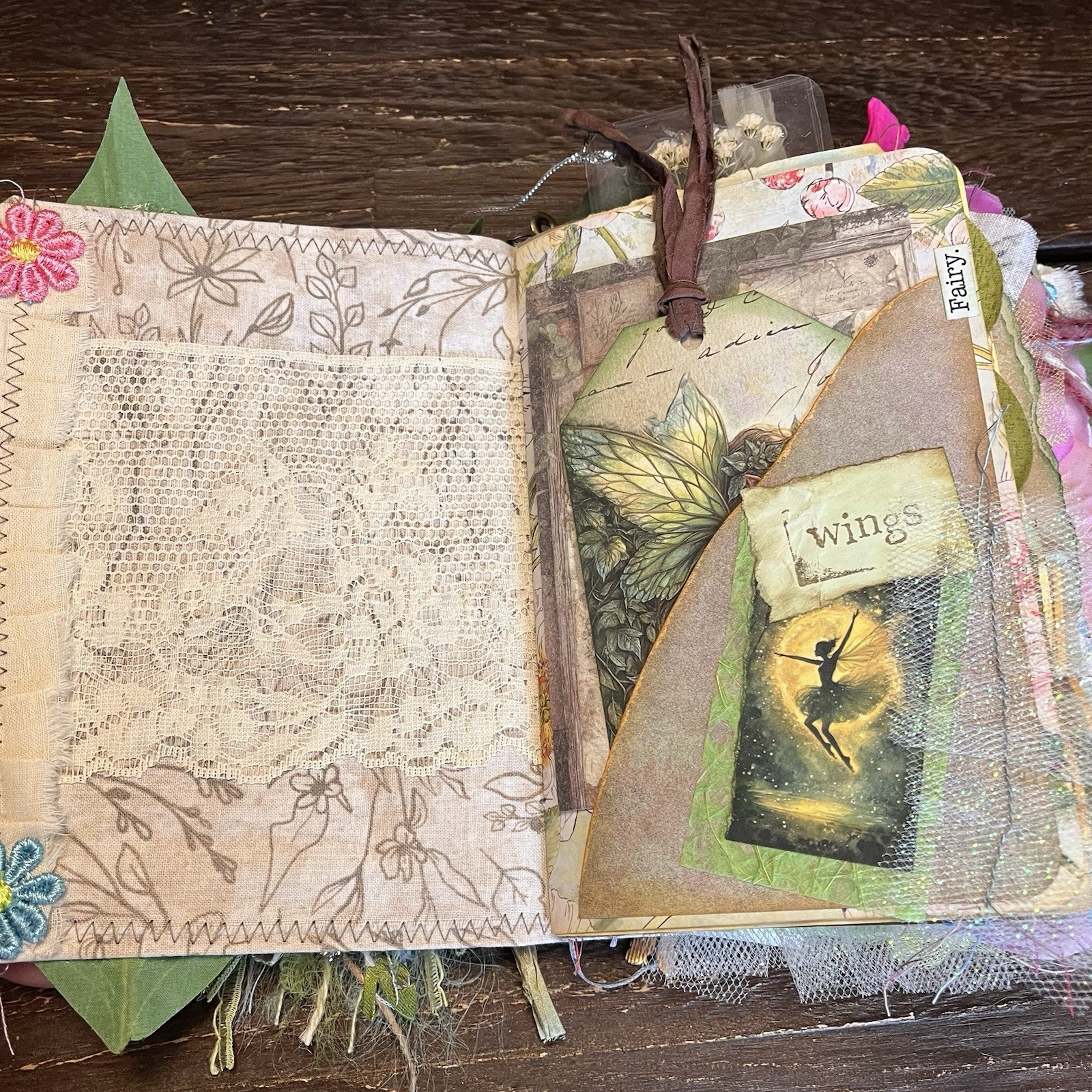 Fairy Junk Journal Grungy Floral Woodland Forest Boho Softcover 3 Signatures