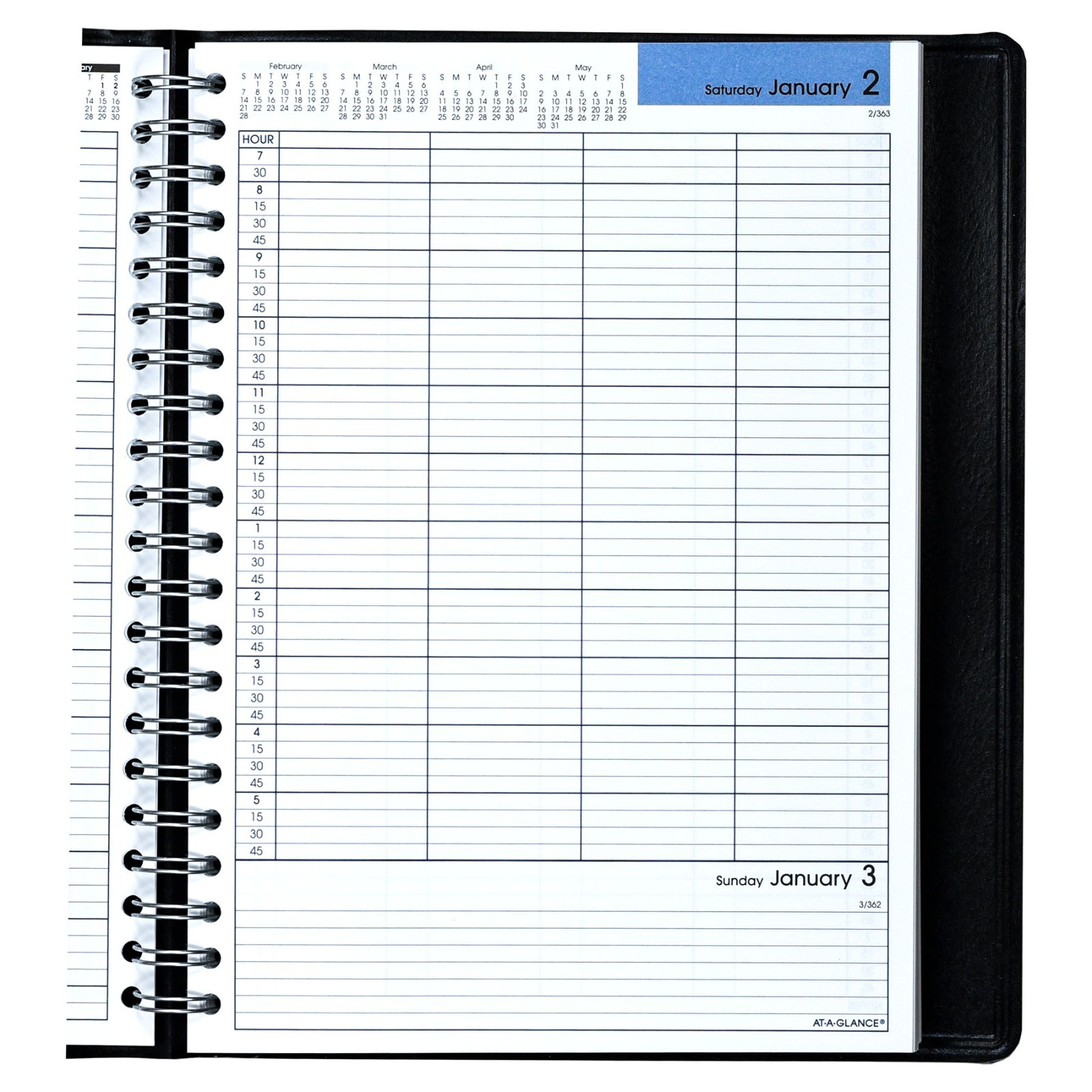 2026 At-A-Glance DayMinder G560-00, 4-Person Daily Appointment Book, 8 x 11″