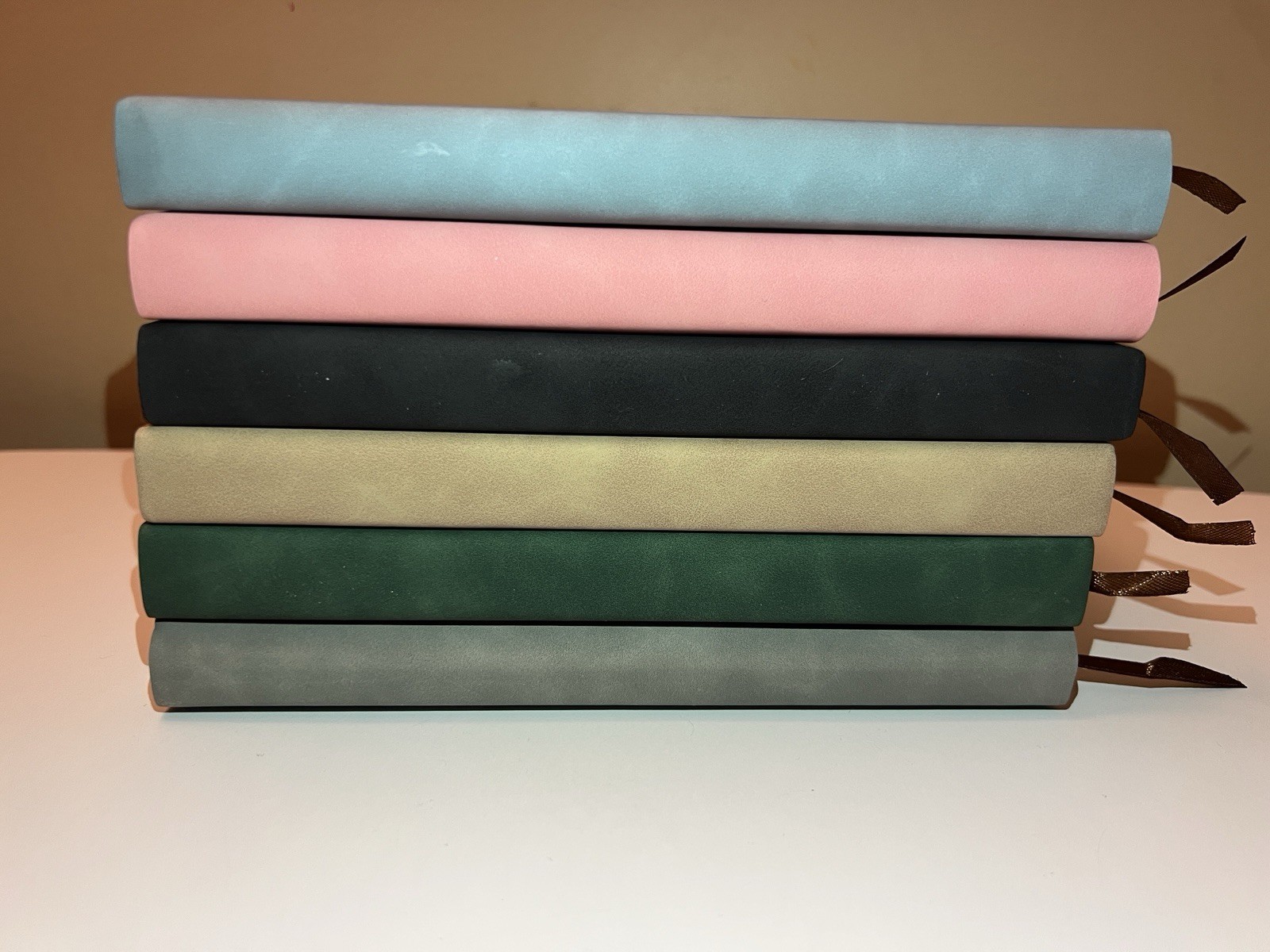 Set of 2 Lined Notebook A5. Color Light Brown. Free Shipping USA