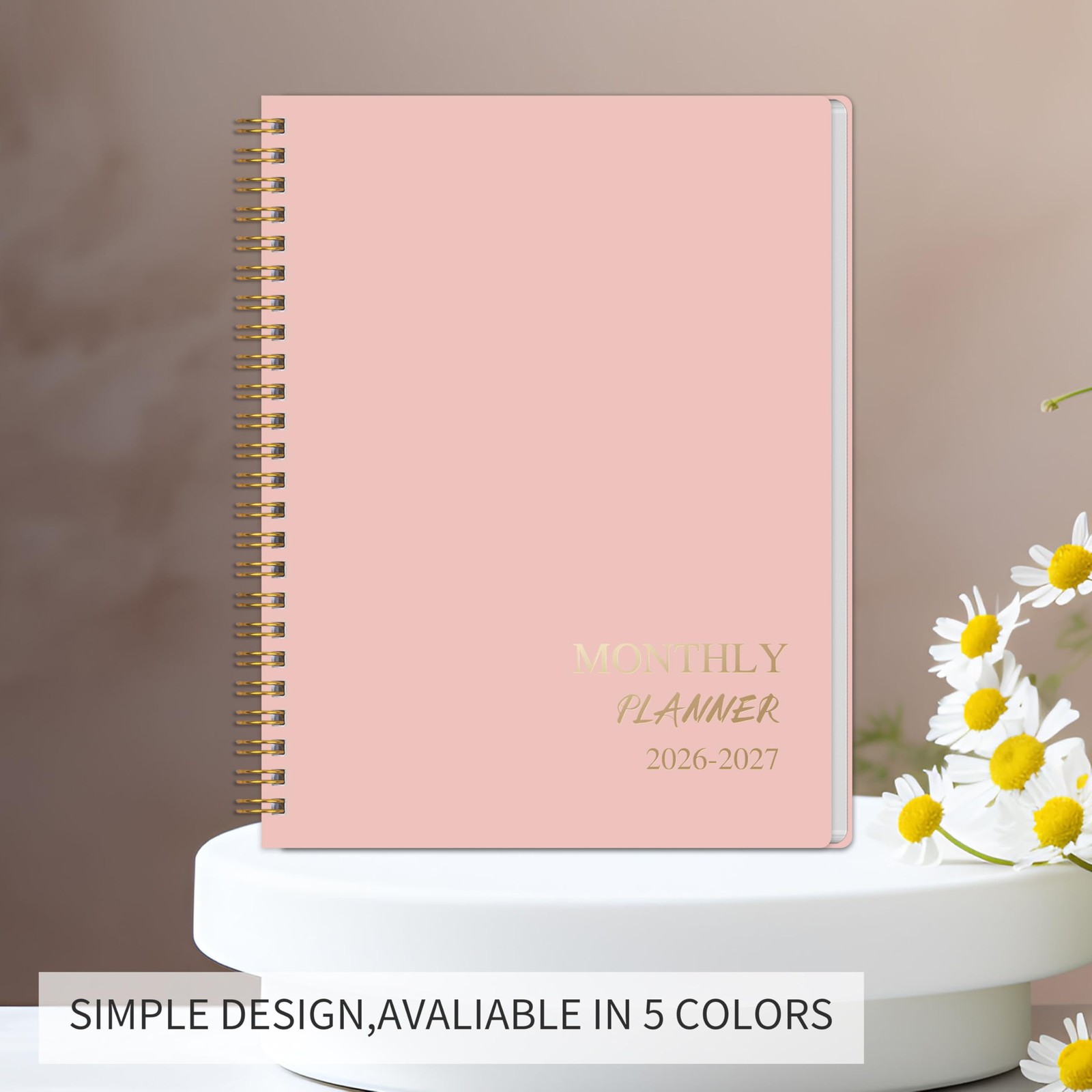2026-2027 Monthly Planner – Jan.2026 – Dec. 2027, 2 Year Calendar Pink