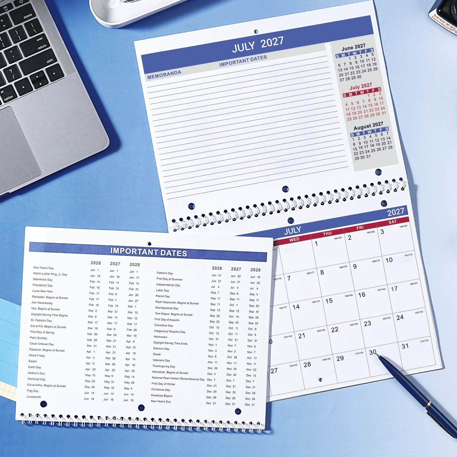 Calendar 2026-2027 – Wall Calendar 2026-2027, JUL. 2026 – DEC. 2027, 8.5″ x 1…