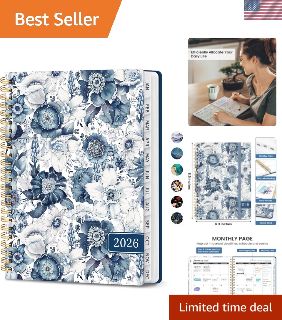 2026 Planner, Monthly and Weekly Calendar Planner for Women, Jan 2026 – Dec 2…