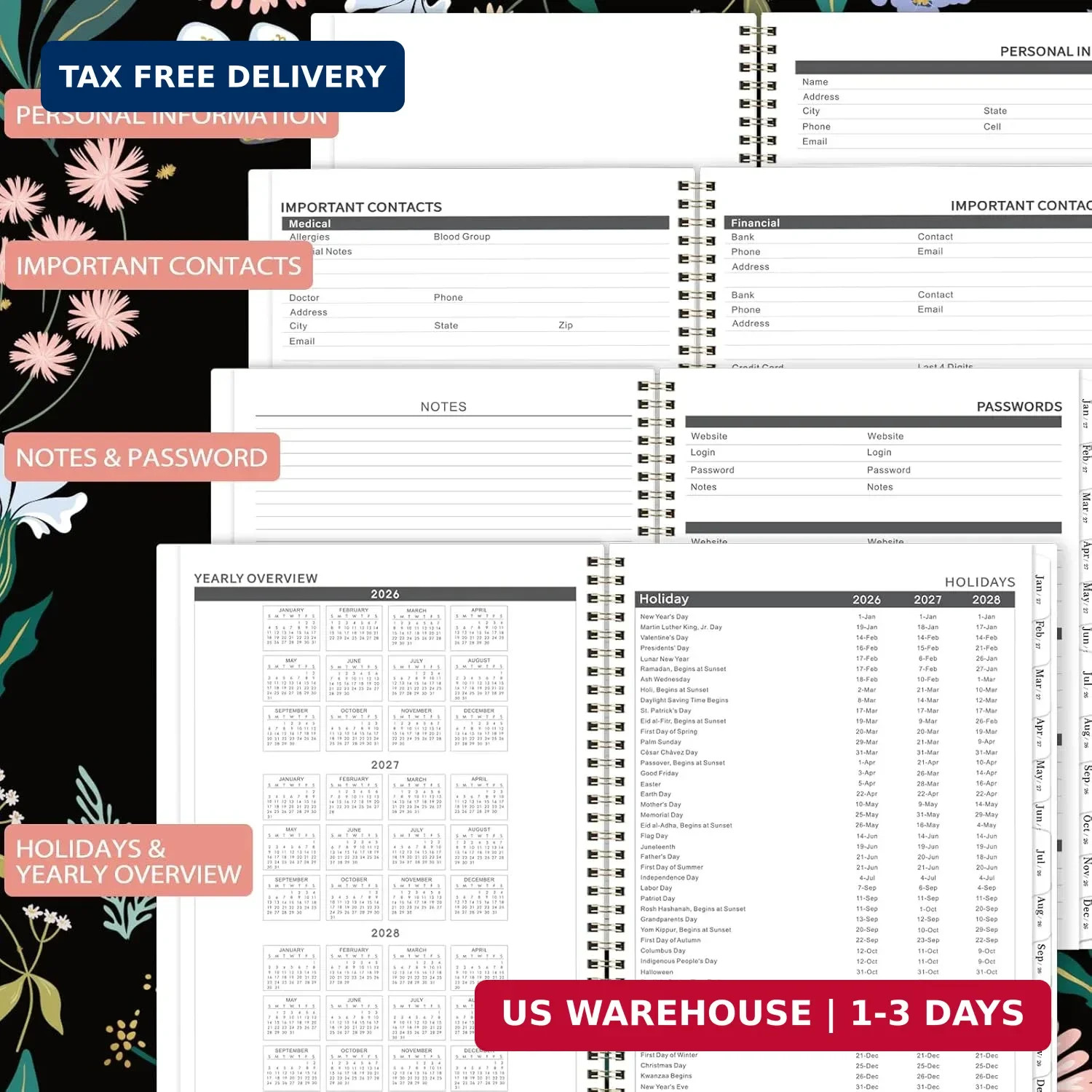 Monthly Planner 2026-2028 – 2 Year Planner 2026-2028, July 2026 – June 2028, 2 Y