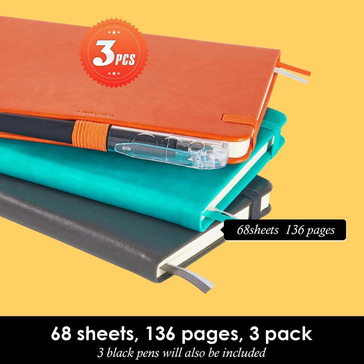Travel-Friendly Mini Journals – 3-Pack Perfect for Lists, Notes & Mood Tracking