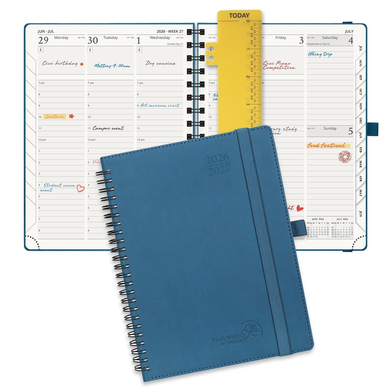 Planner 2026-2027 (Medium – 6.5” x 8.5”) Academic Weekly Calendar (July 202…