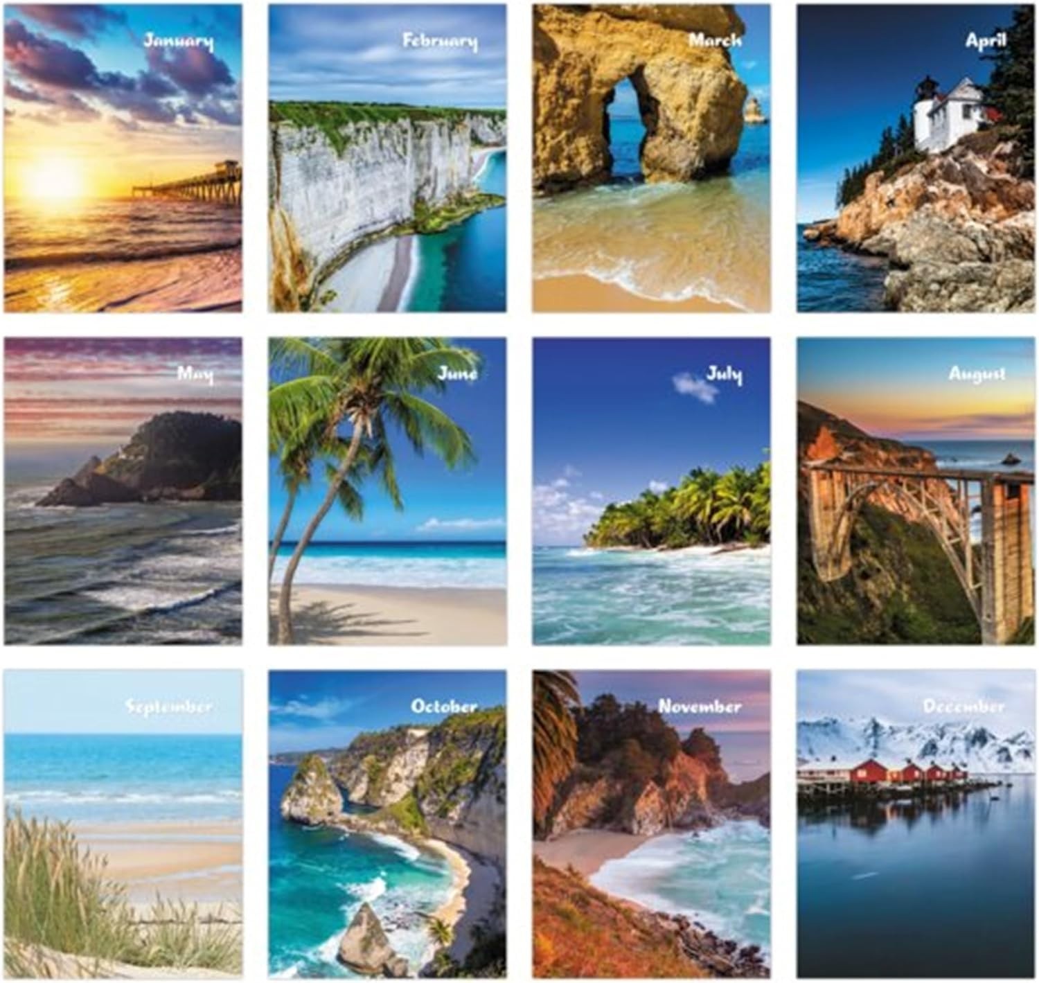 Day-Timer Beautiful Coastlines 2026 2-Page-Per-Week Refill, Size 5, 8 1/2″ x 11
