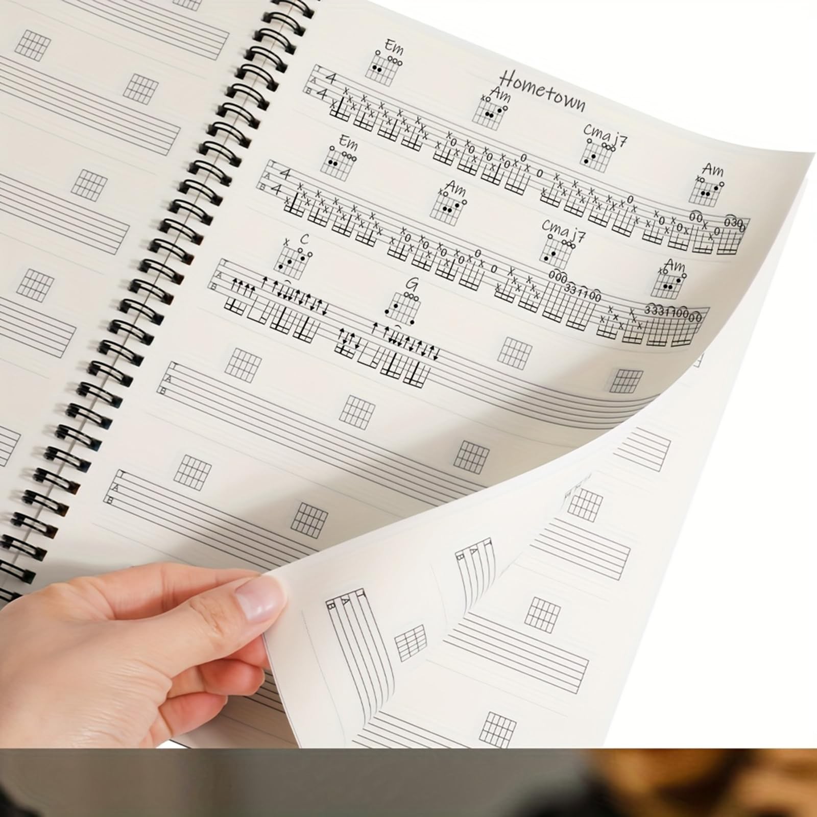 HETOETF Guitar Tablature Notebook, Blank Sheet Music Tab Notebook