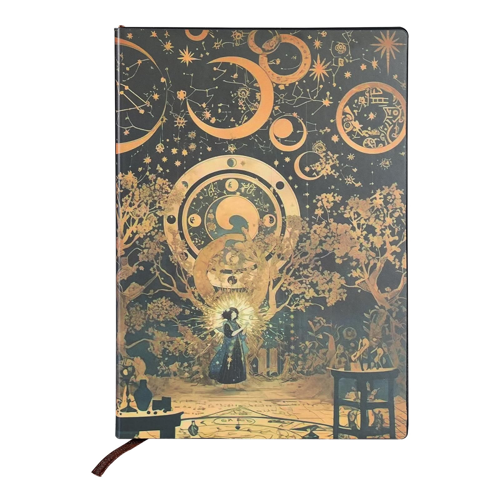 HHNBSRC Magic Notebook Glow-in-the-dark, Suitable for Children’s Black&Yellow