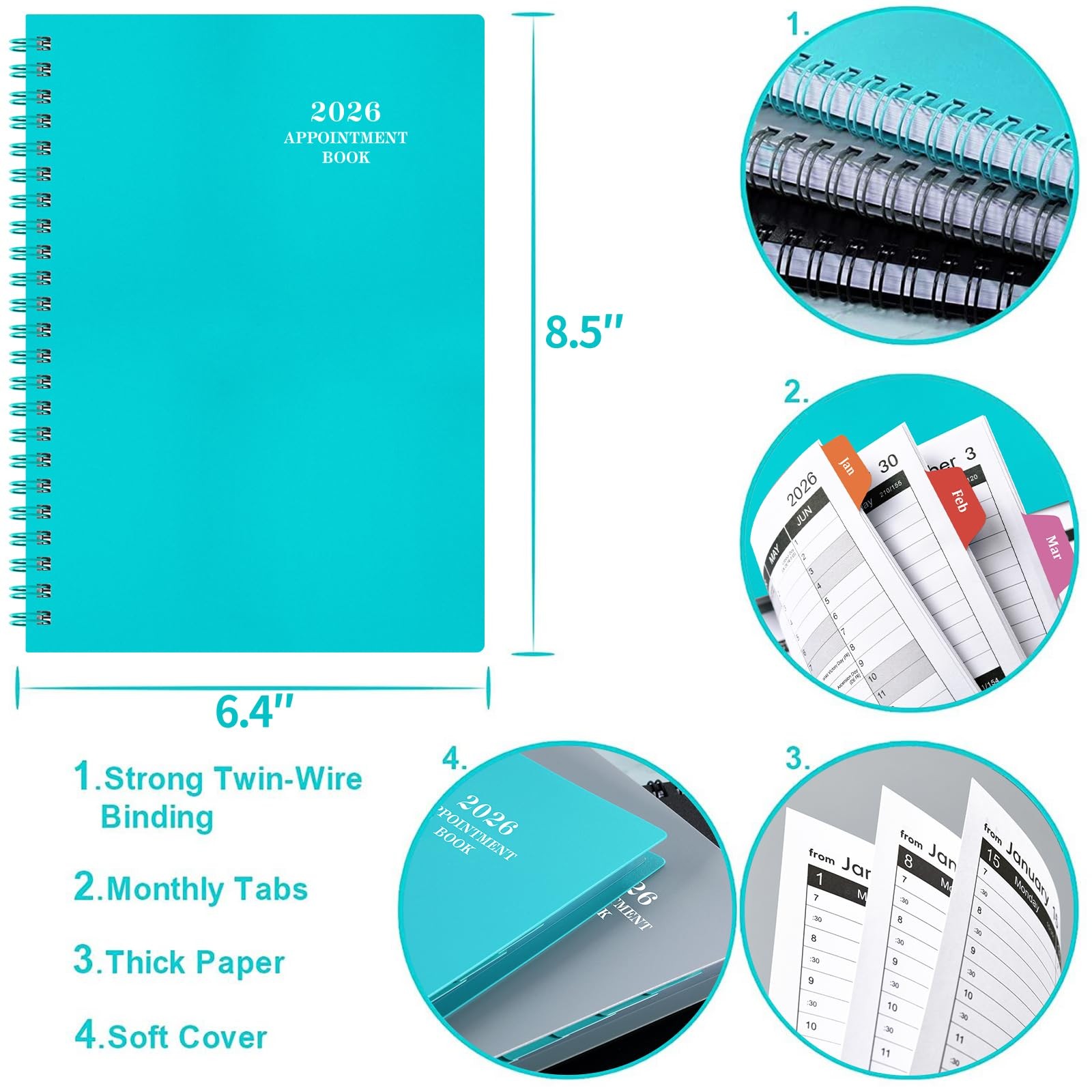 2026 Appointment Book/Planner – Weekly Appointment Book/Planner 2026, January…