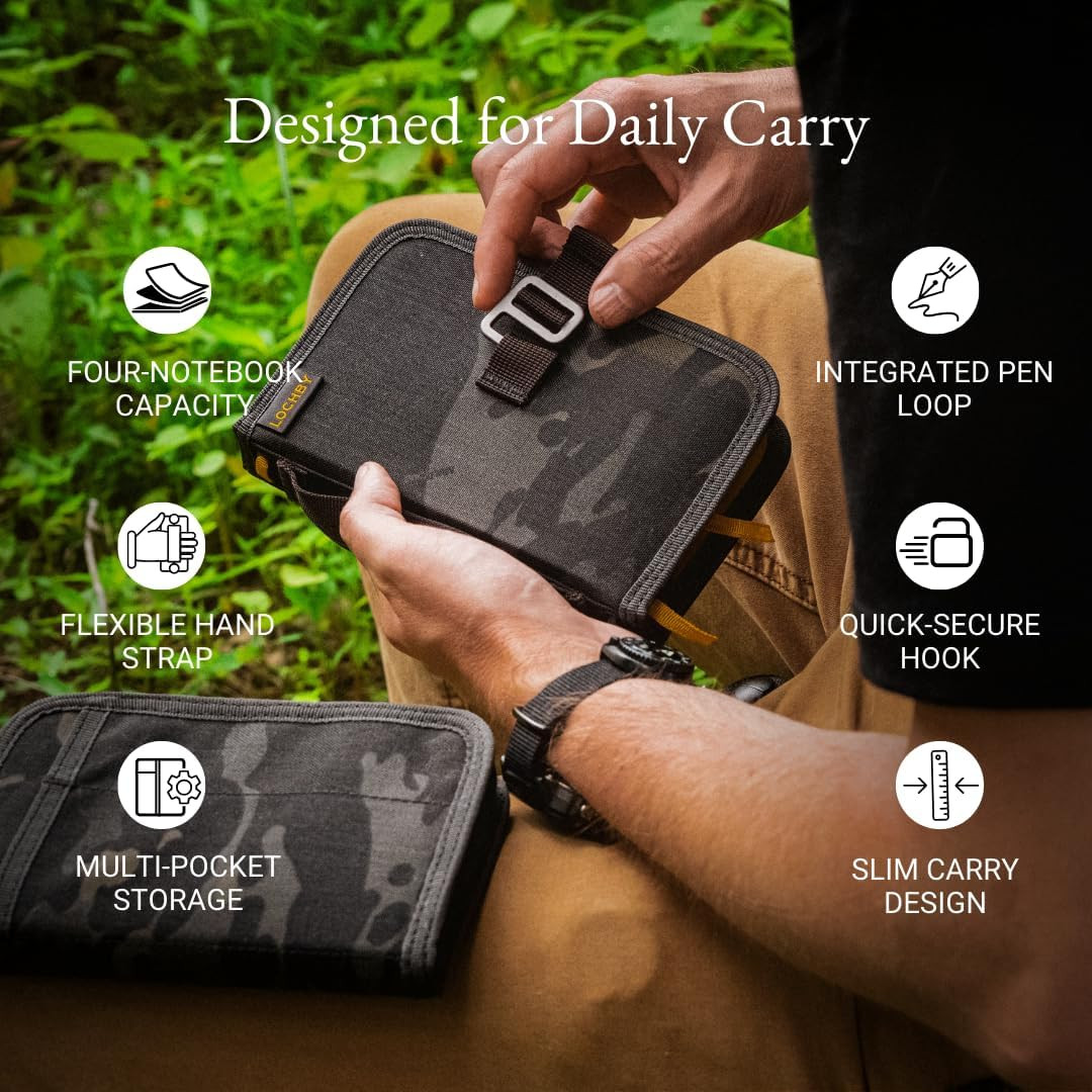 ® Mini Field Journal | Water Resistant Waxed Canvas | Pen Loop | Included Tomoe