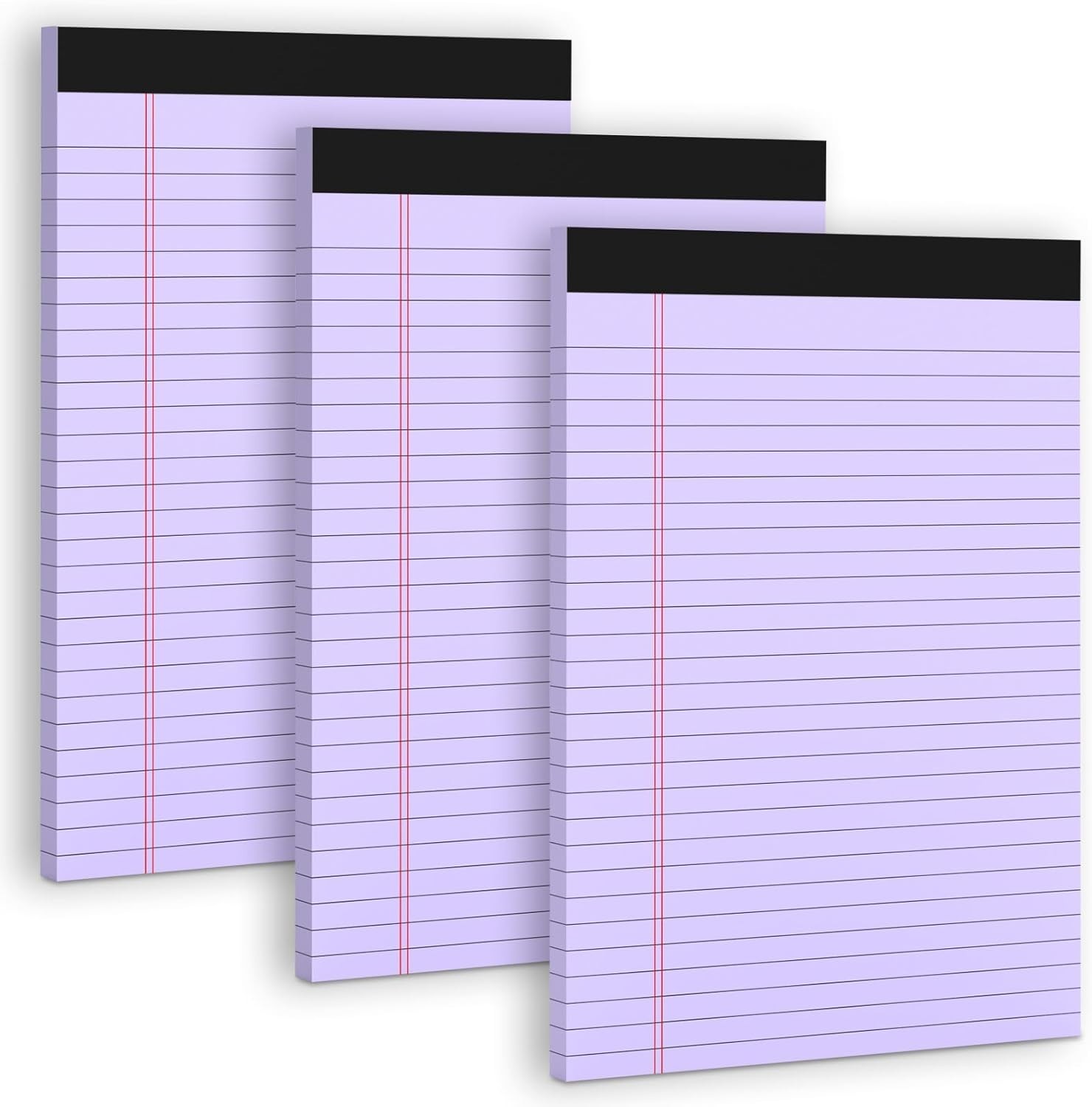 Purple Legal Pad 8.5 x 11 Wide Ruled Note Pads, 3 Pack Notepads 8.5 x 11 Line…