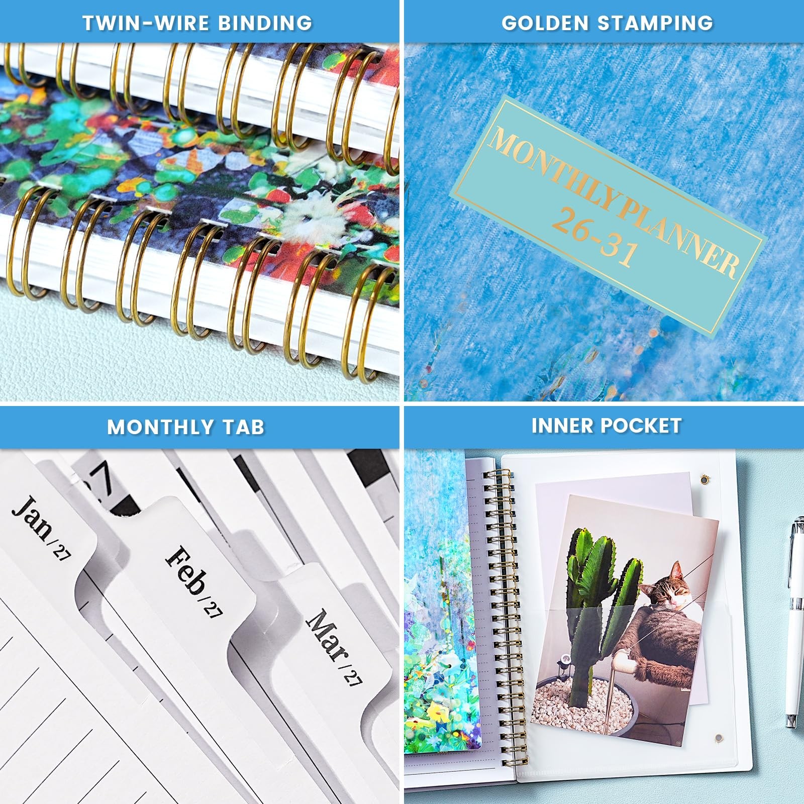 2026-2031 Monthly Planner – JUL 2026 – JUN 2031, 8.5″ x 6.4″, 5 Year Monthly …