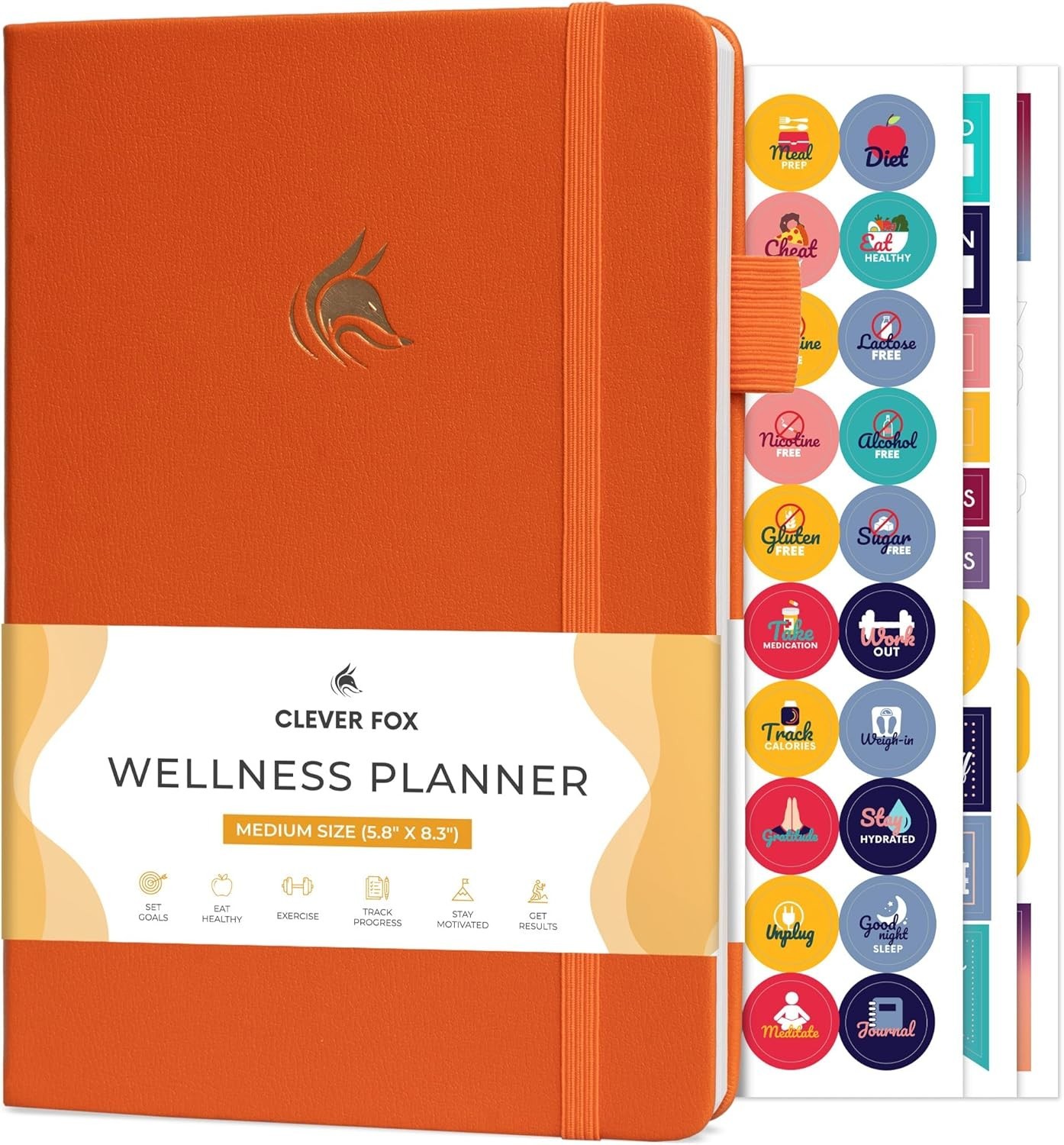 Stylish Daily & Weekly Health Planner: Track Meals & Wellness Goals Effortlessly
