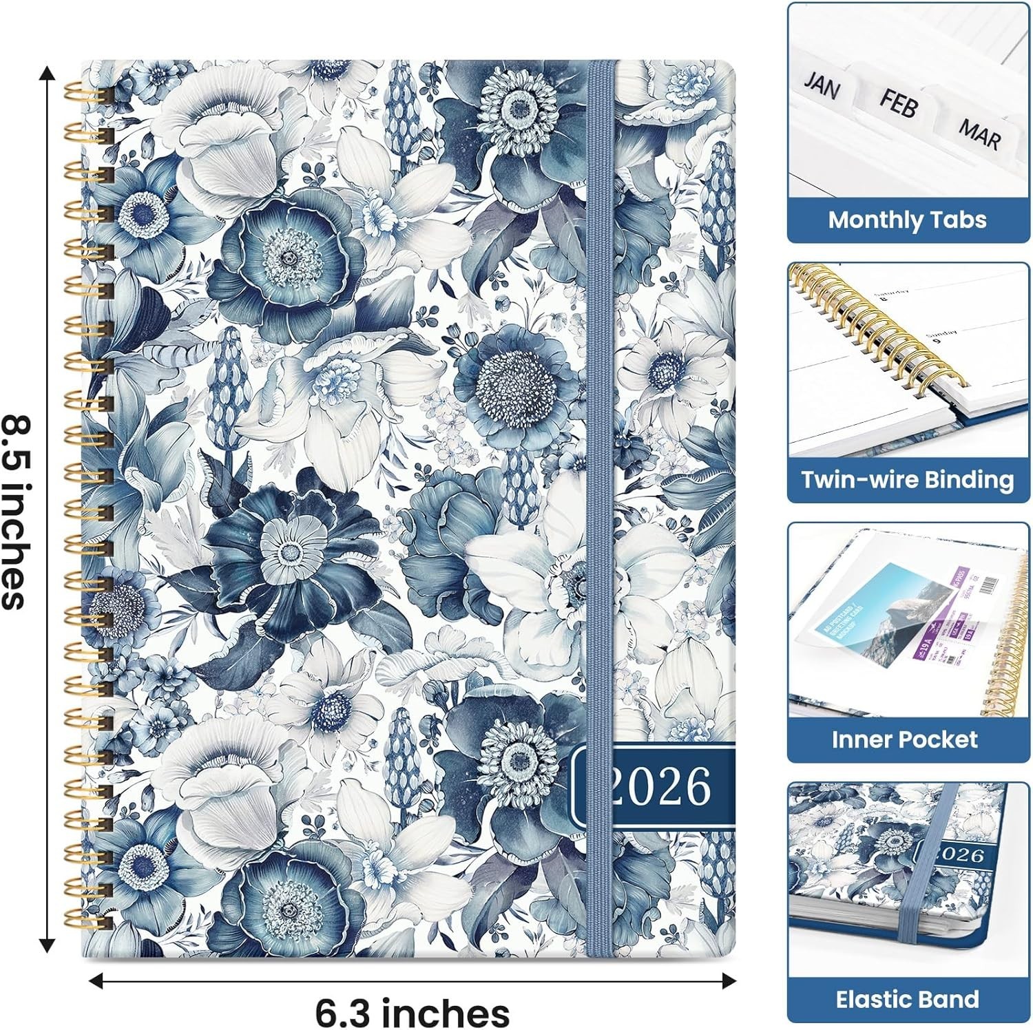 2026 Planner, Monthly and Weekly Calendar Planner for Women, Jan 2026 – Dec 2…