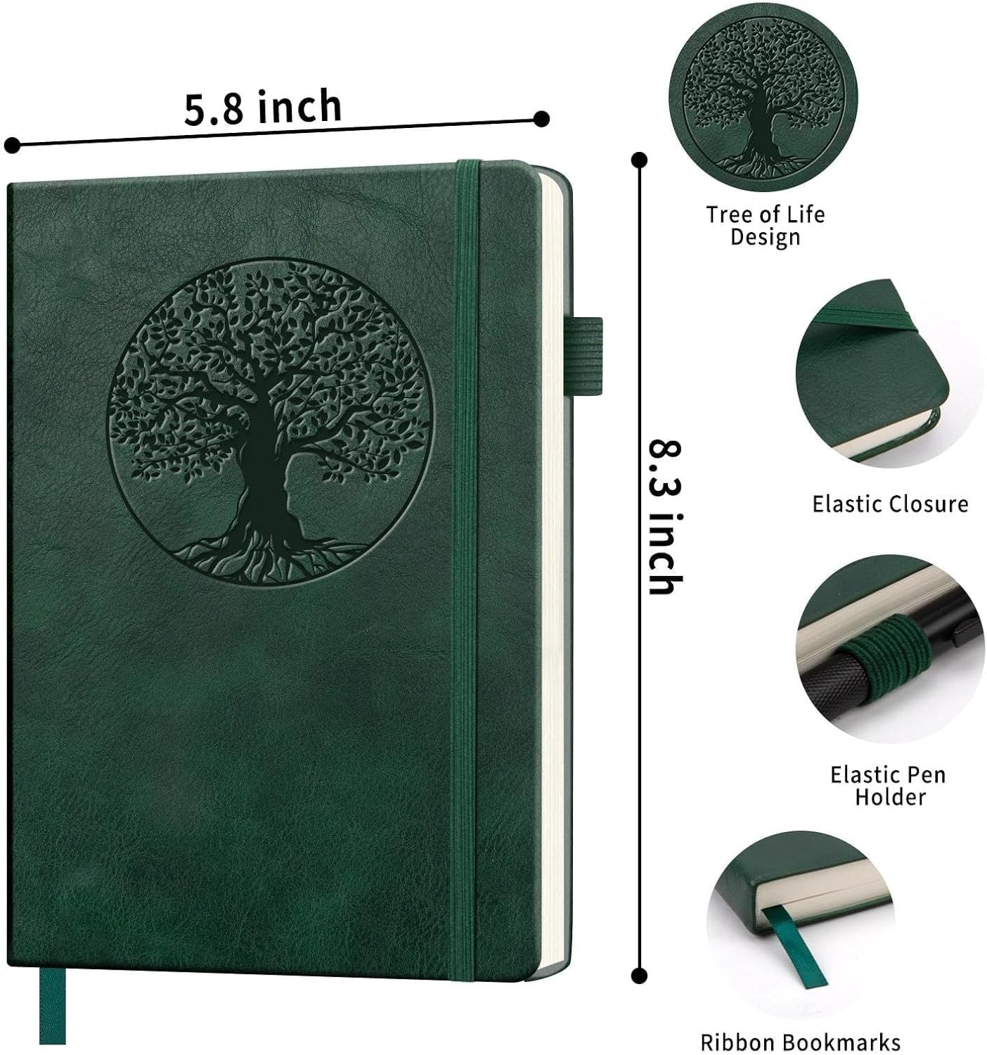 Stylish A5 Leather Notebook – 256 Pages for Writing, Journaling & Planning