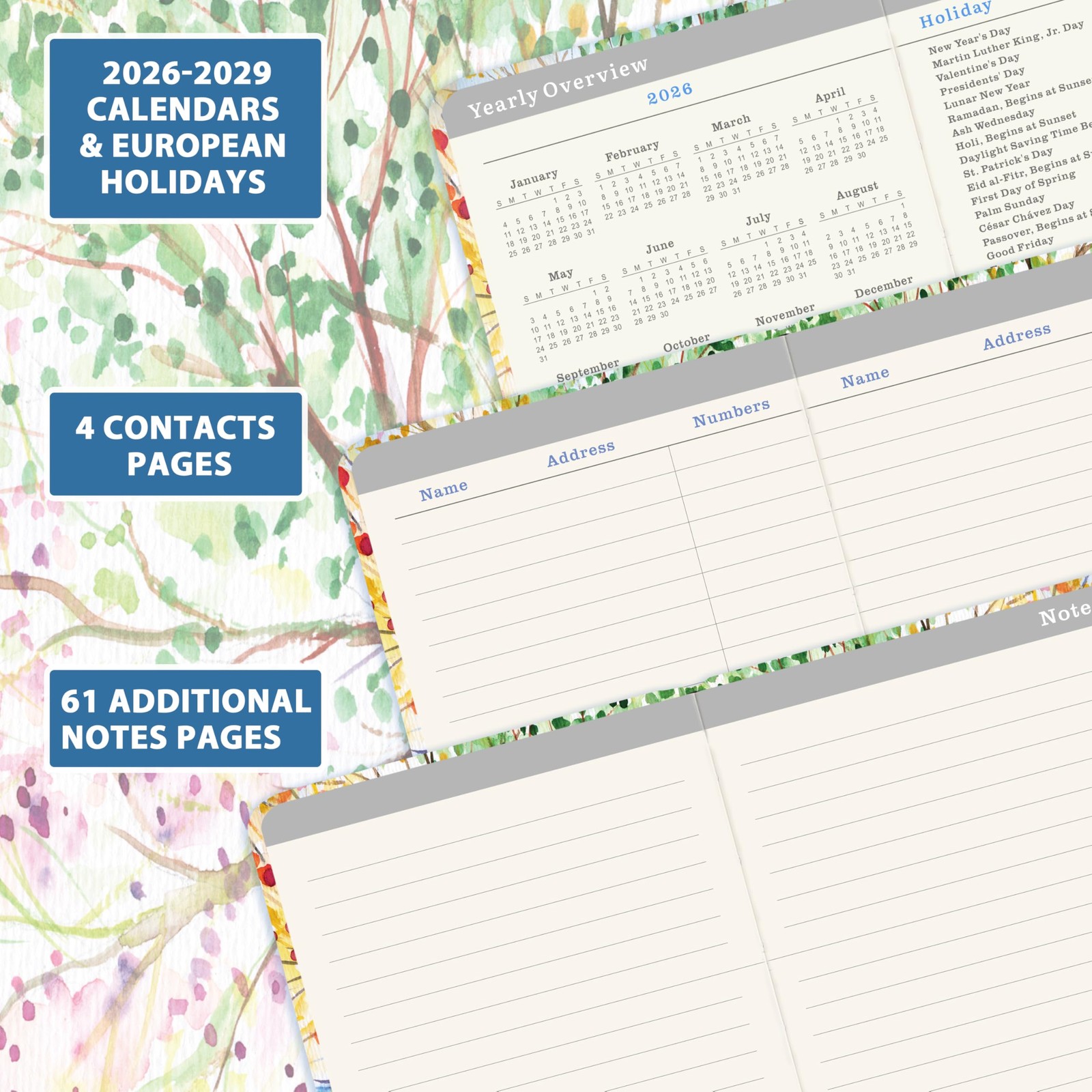 Pocket Calendar 2026-2028 – Planner 2026, JAN. 2026 – DEC. 2028, 3 Year Month…