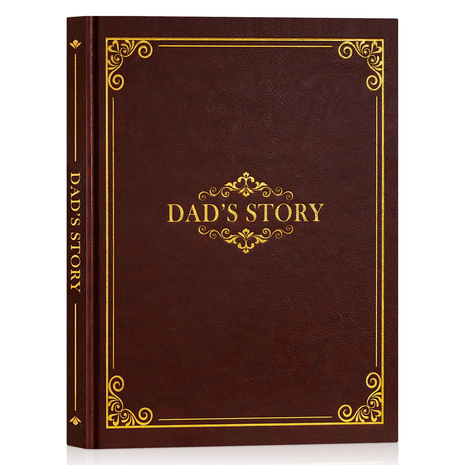 Lanpn Dad Life Story Journal with 300+ Questions, Dads Memory Keepsake Brown