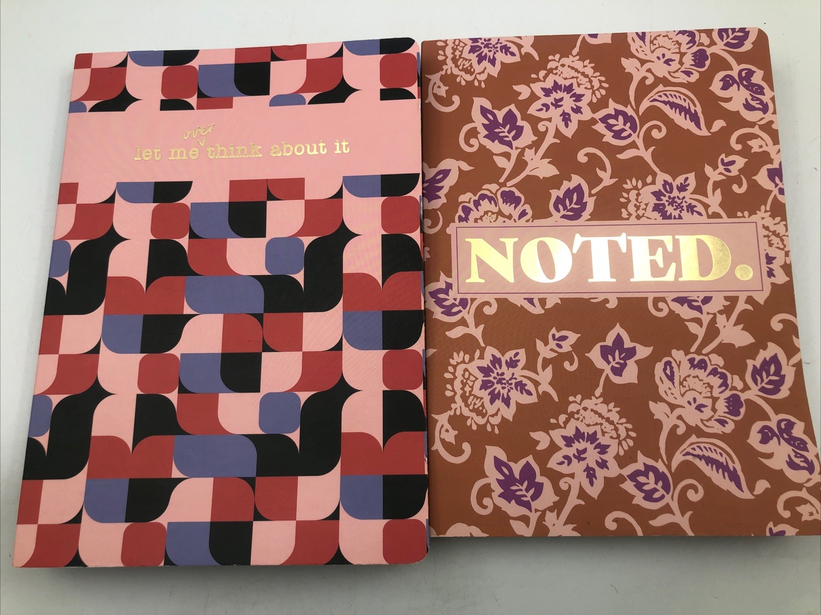 Set Of 2 Crush Journals Notebooks “Let Me Overthink This” & Noted 160 Pages