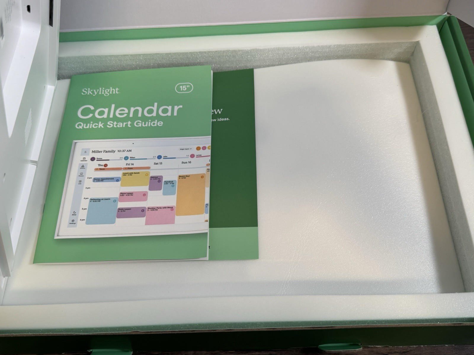 Skylight Calendar: 15-inch Wall Planner Digital Calendar White (150EA) NEW OPEN