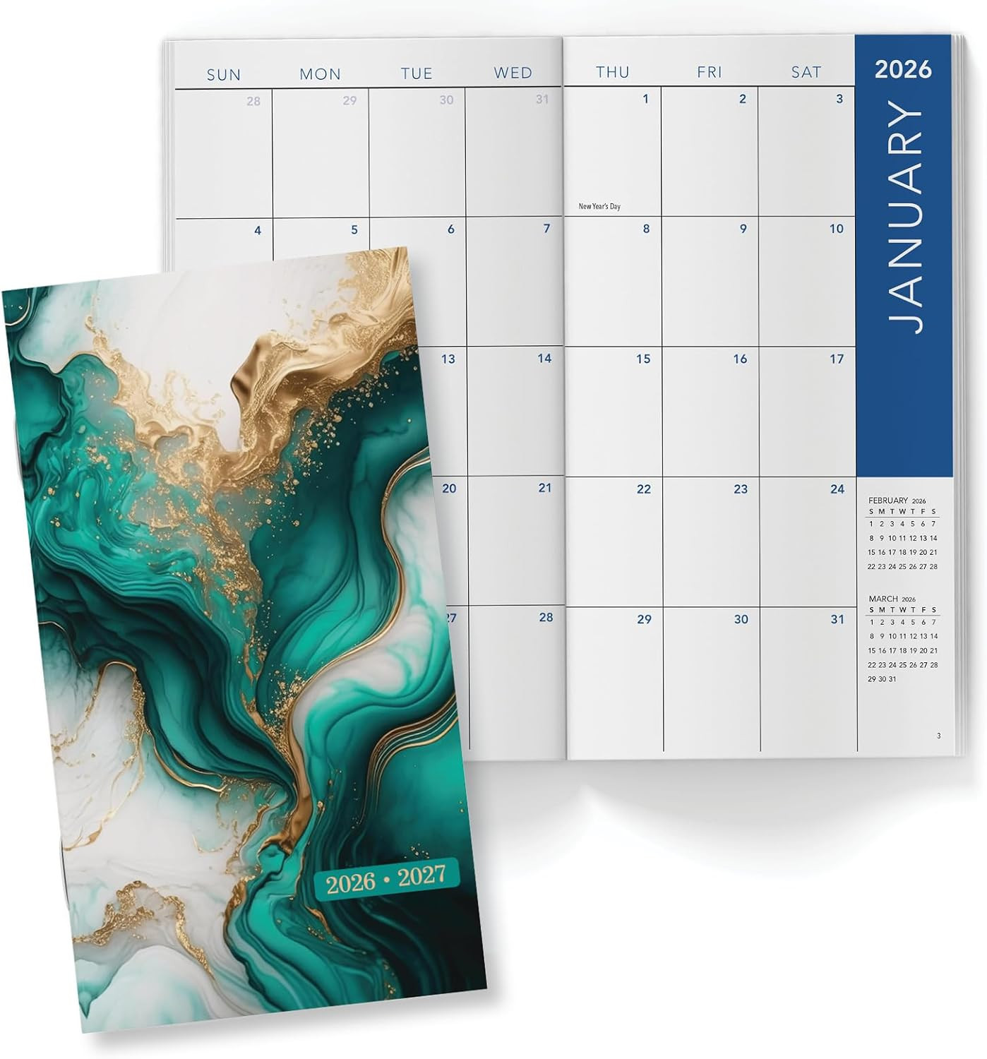 2-Year Monthly Pocket Planner/Pocket Calendar, 3.5″X6.5″, 2026-2027: Weekly Plan
