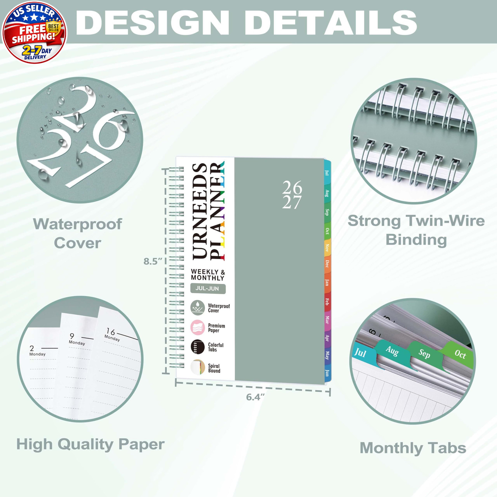 Planner 2026-2027 – 2026-2027 Planner Weekly and Monthly from Jul. 2026 – Jun…