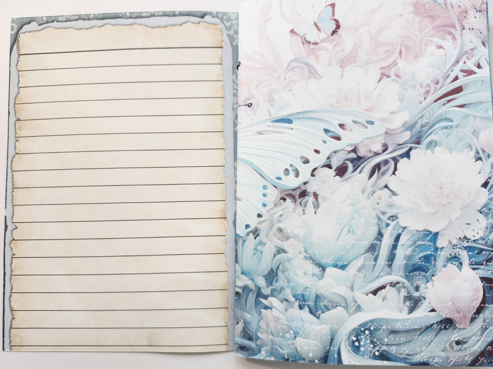 Junk Journal Booklet “BEAUTIFUL BUTTERFLIES” HANDMADE Cards, Pockets, Ephemera