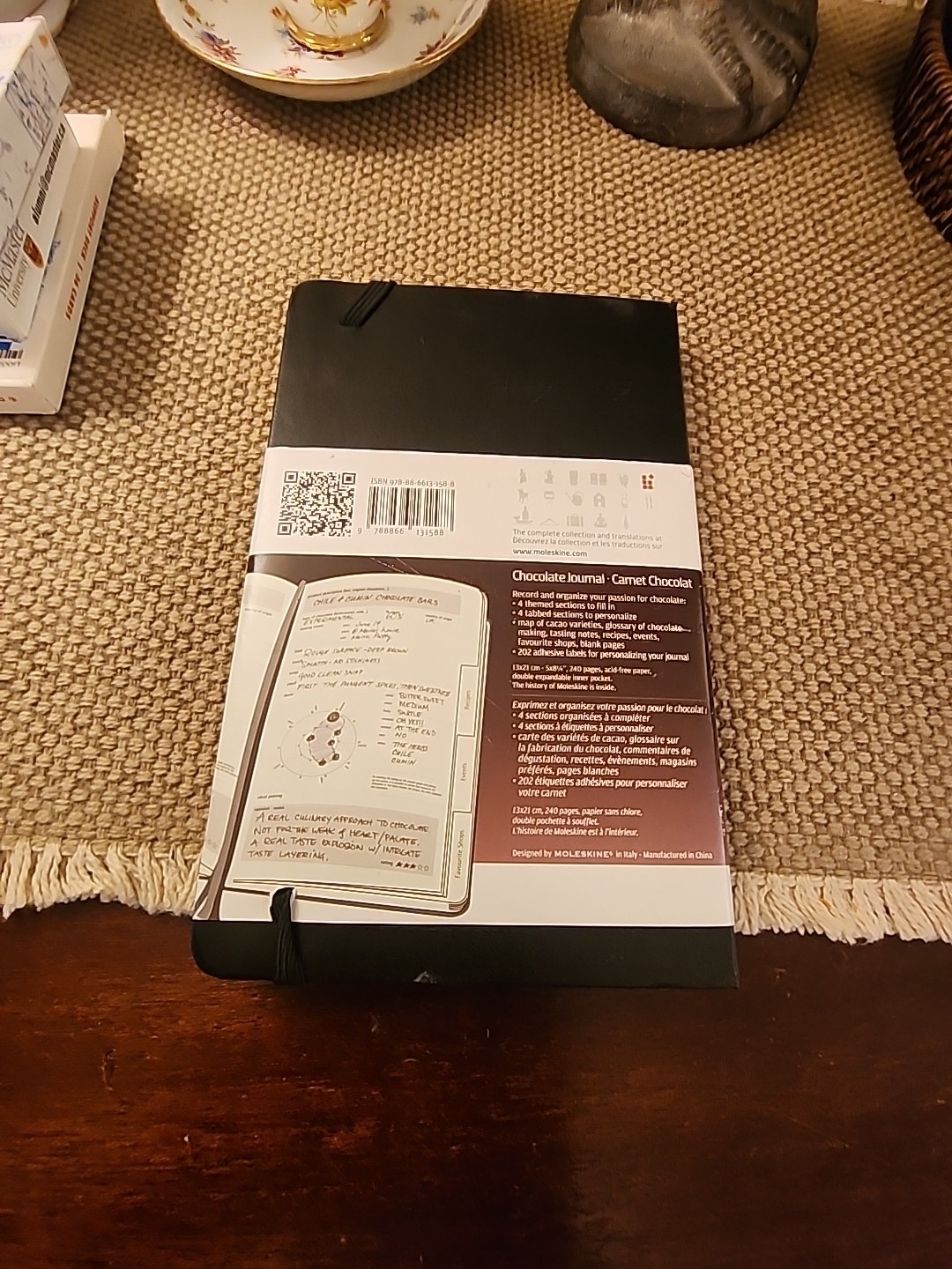 MOLESKINE Chocolate Journal Notebook 240 Acid Free Black 5″X8.25″ Labels New