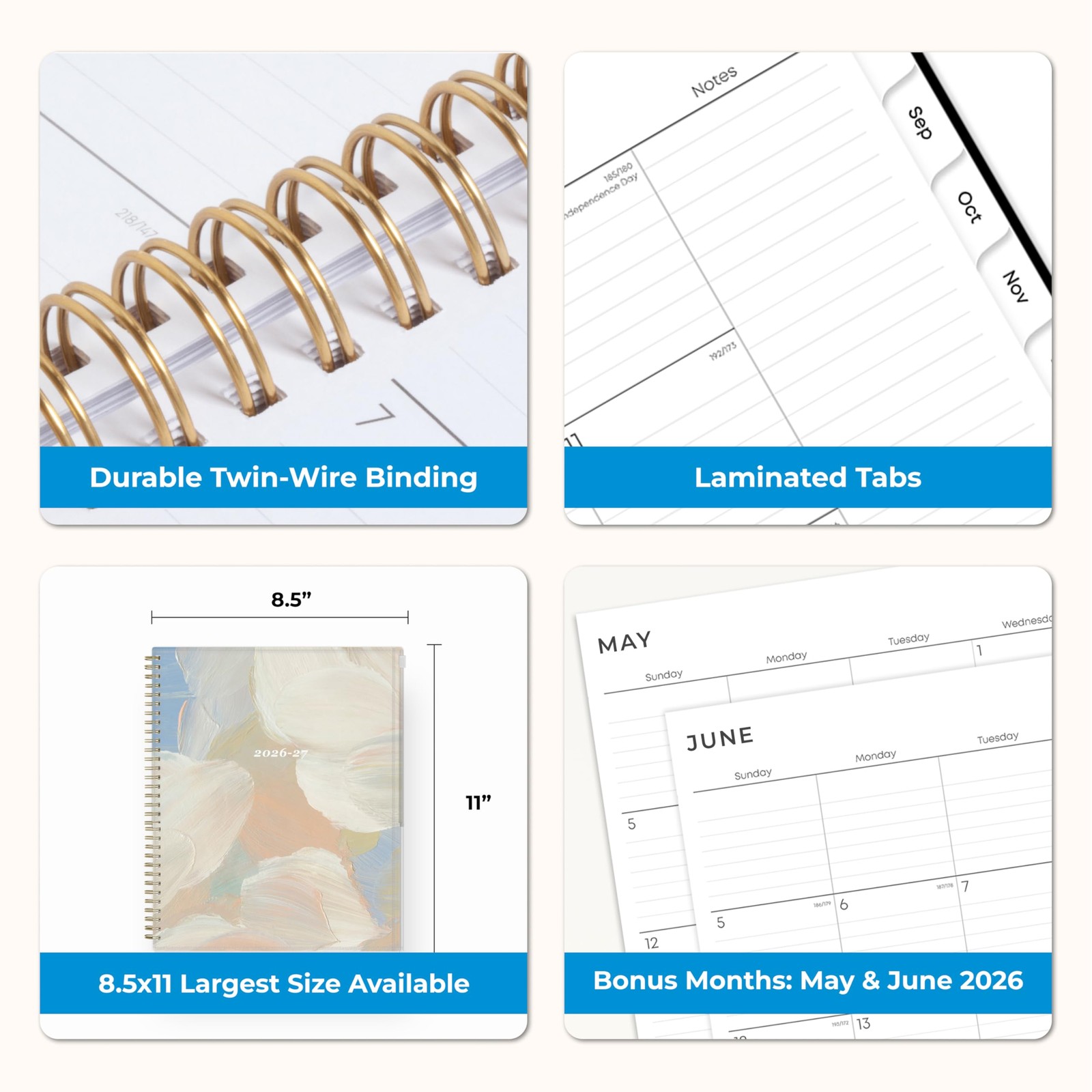 Blue Sky 2026-2027 Weekly and Monthly 8.5″ x 11″, Nickelson- 2026/2027