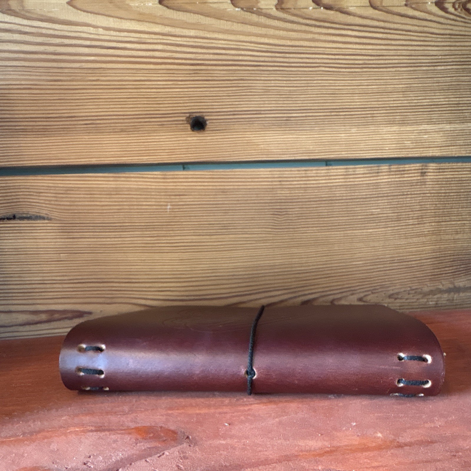 Leather Traveler Journal w/ Embossed Celtic Heart & Elastic Closure Refillable