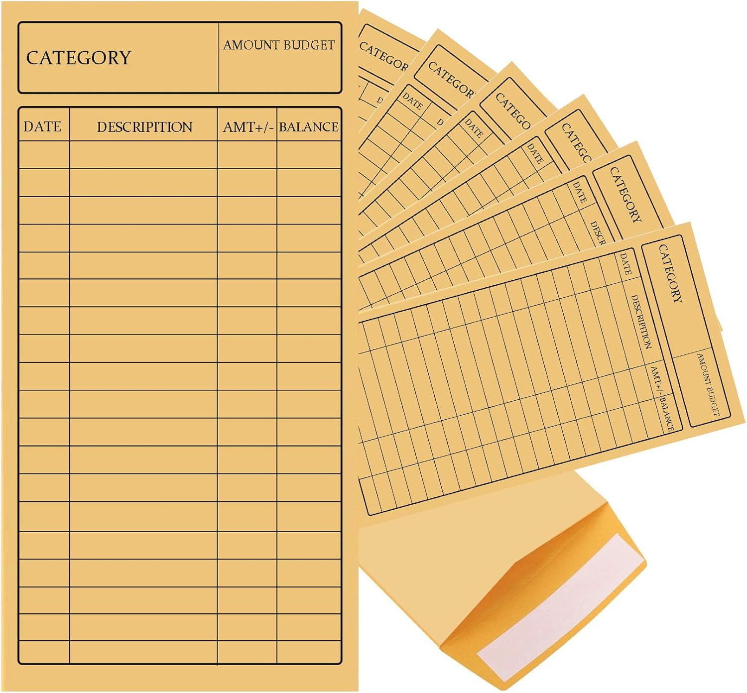 50Pcs Cash Envelopes for Budgeting Cash Deposit Cardstock Budget Envelope Kraft