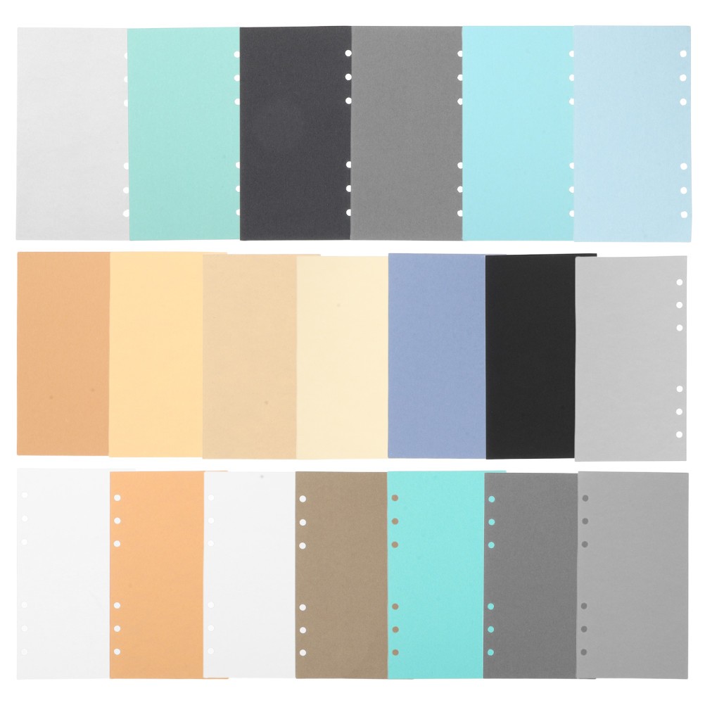 40 Sheets Colored Writing Paper A6 Planner Inserts Binder Refills