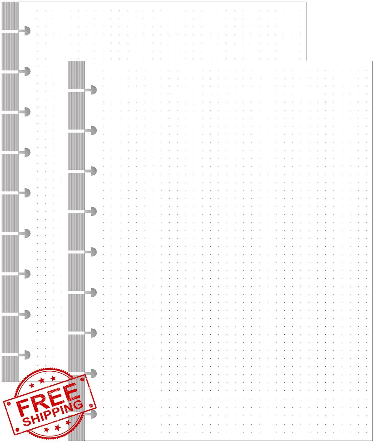 Yaridar Discbound Dotted Grid Refills – 200 Sheets