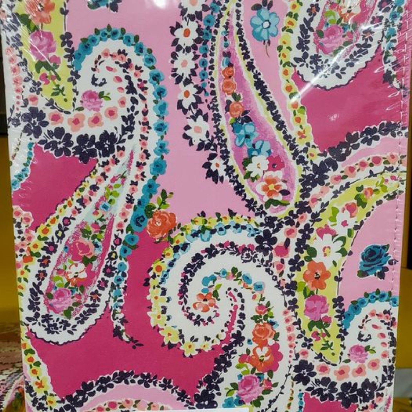 Vera Bradley Small Journal Notebook Wildflower Paisley Fuchsia 130 Lined Pages N
