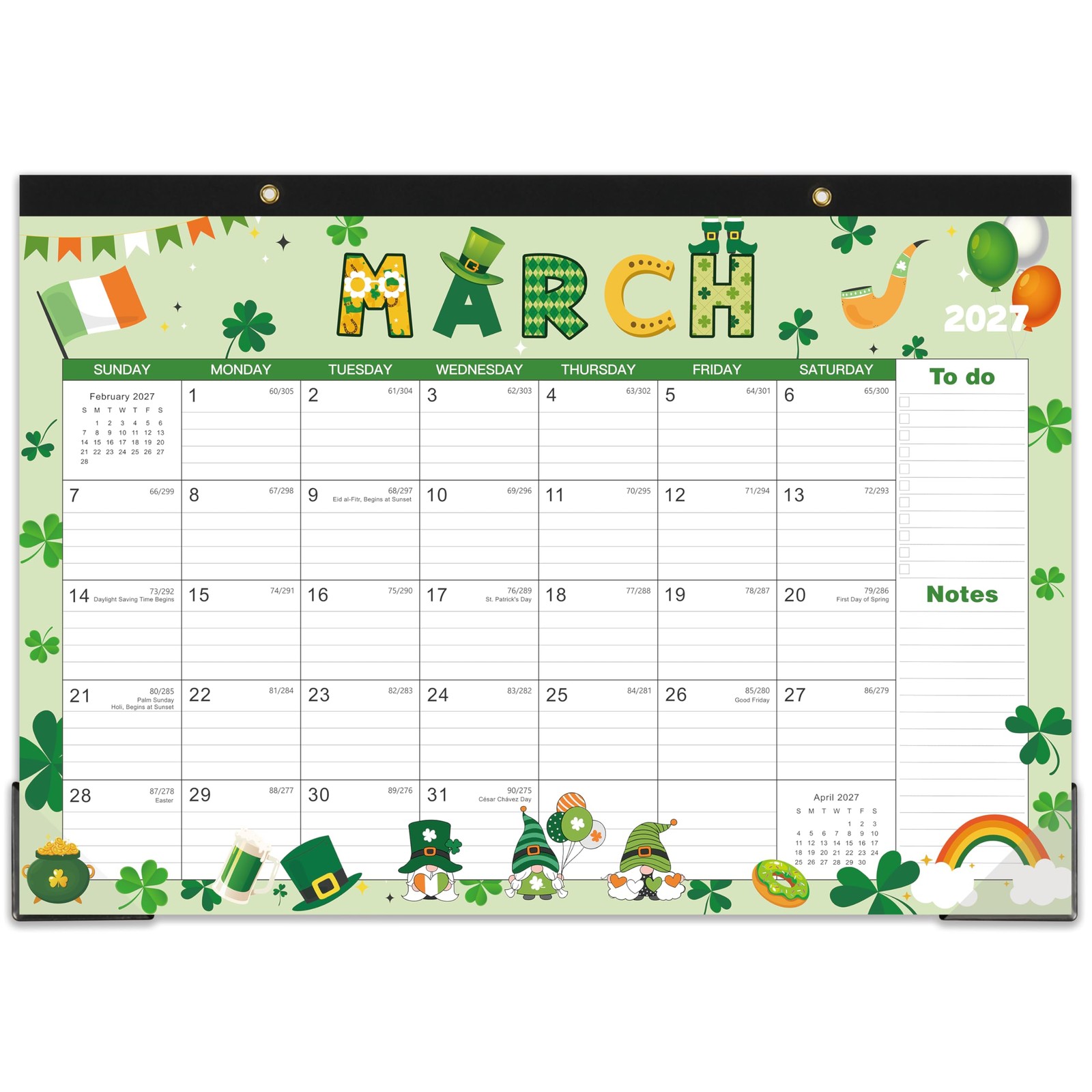 2026-2027 Desk Calendar – July 2026 – December 2027, 17″ x 12″