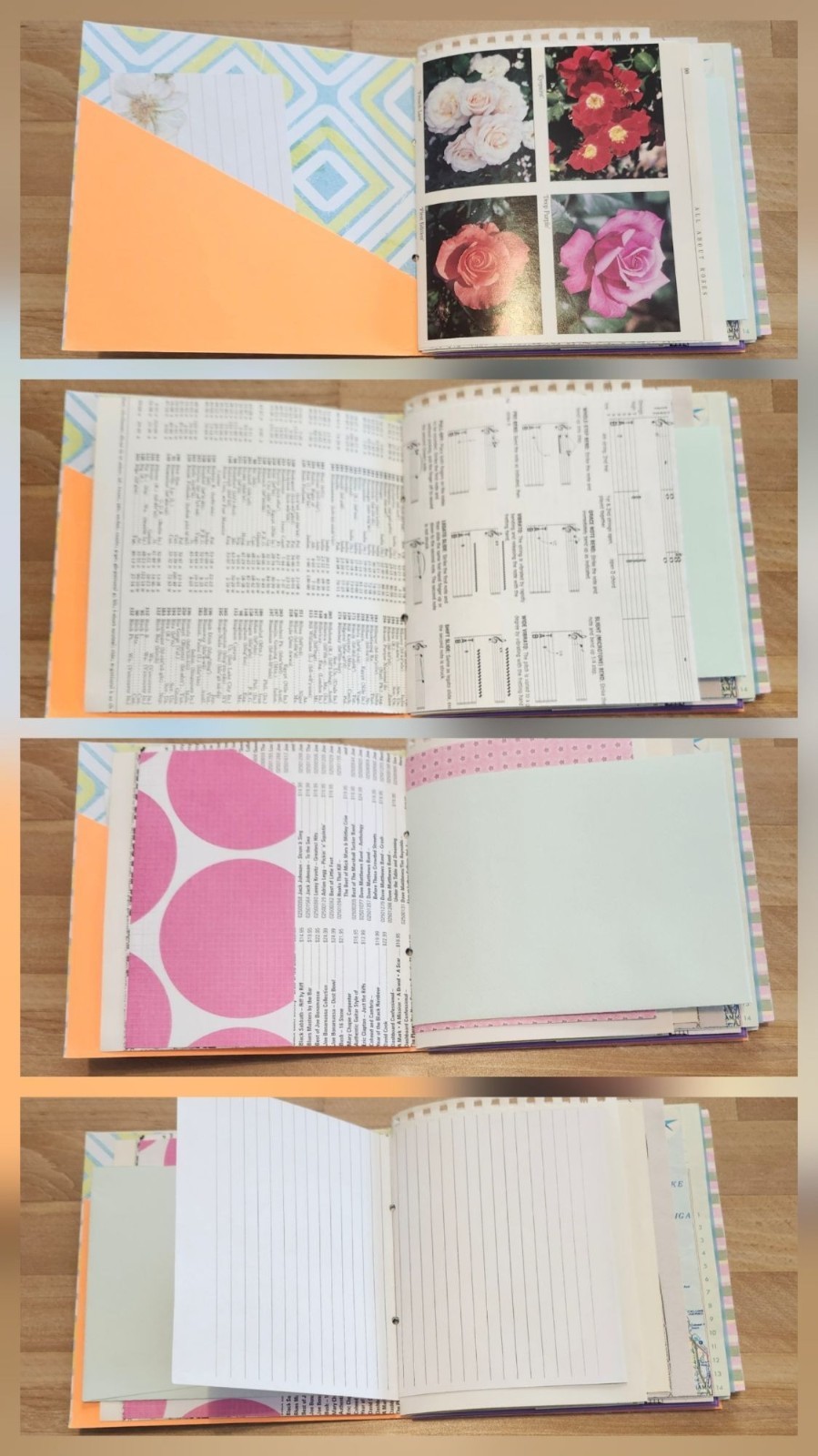 Colorful Floral Junk Journal Handmade 96 pages