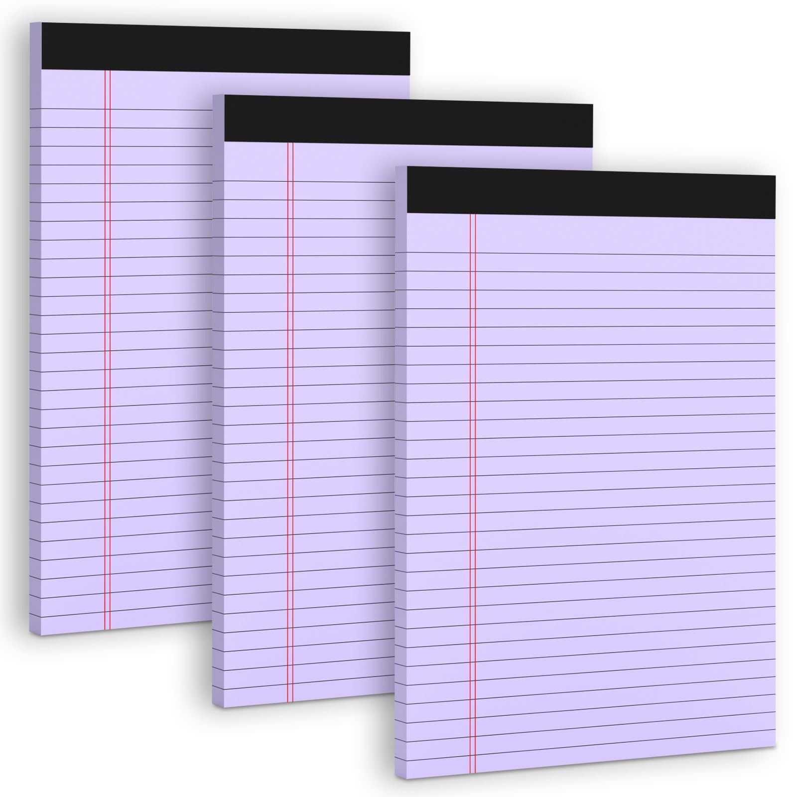 Purple Legal Pad 8.5 x 11 Wide Ruled Note Pads, 3 Pack Notepads 8.5 x 11 Line…