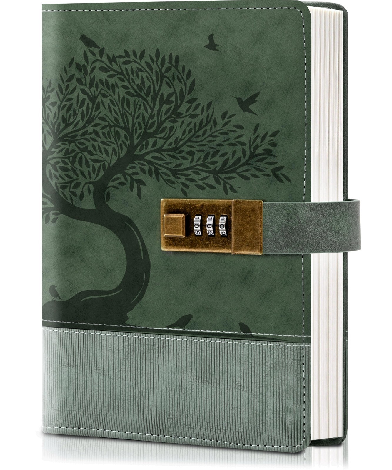 Vintage Leather Diary with Lock – 256 Pages A5 Journal for Writing & Note Taking
