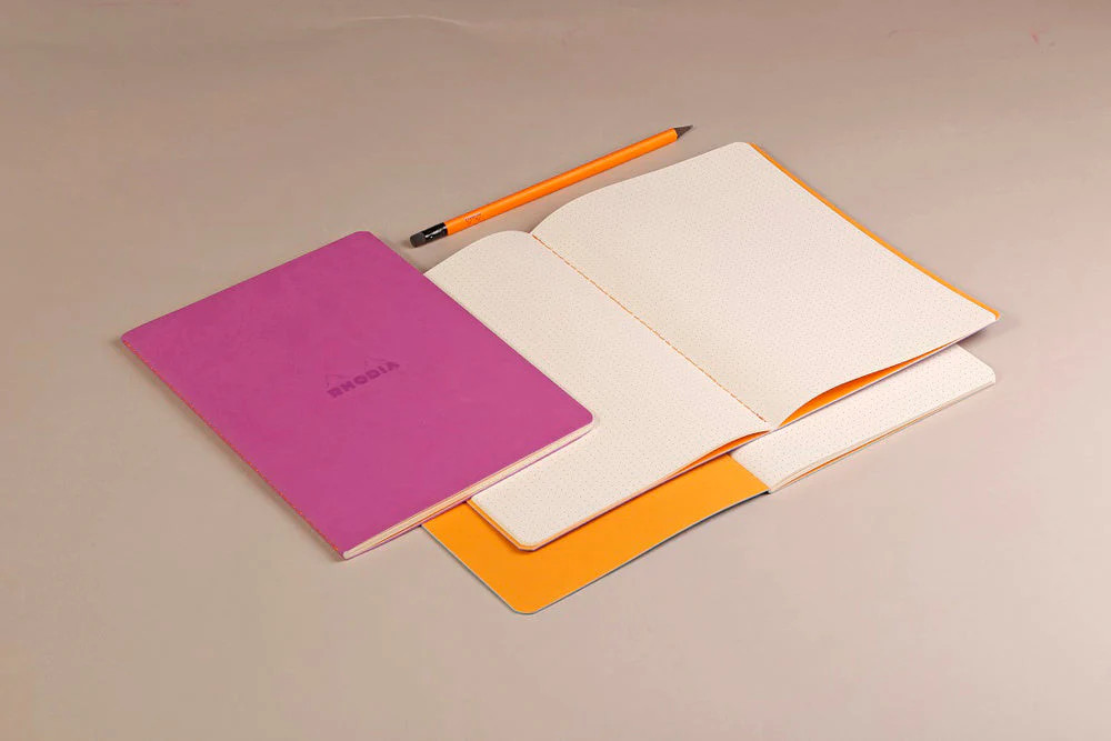 Rhodia Rhodiarama Softcover Notebook A5 – 5.8″ x 8.3″ (148 x 210mm) Dot Grid, Ch