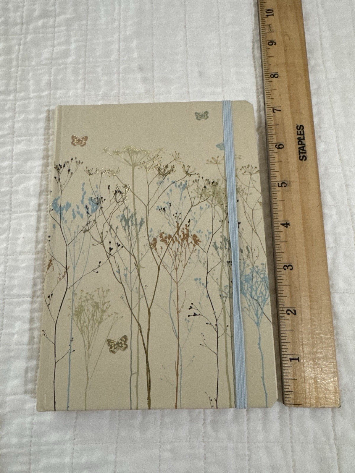 Peter Pauper Press Butterflies Journal Cardboard Cover Elastic Band Vintage